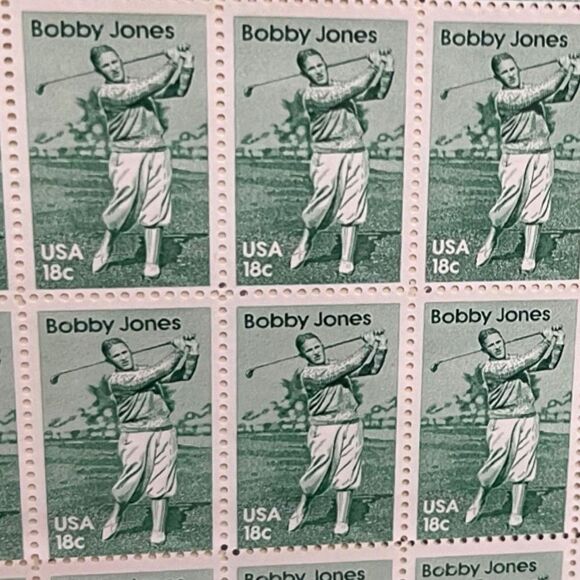 MNH 1981 Golfer Bobby Jones Sheet of 50 18c Stamps Scott #1933 - Picture 1 of 2